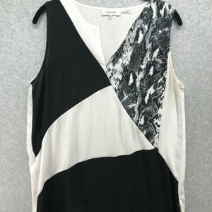 Calvin Klein Monochrome Sleeveless Blouse